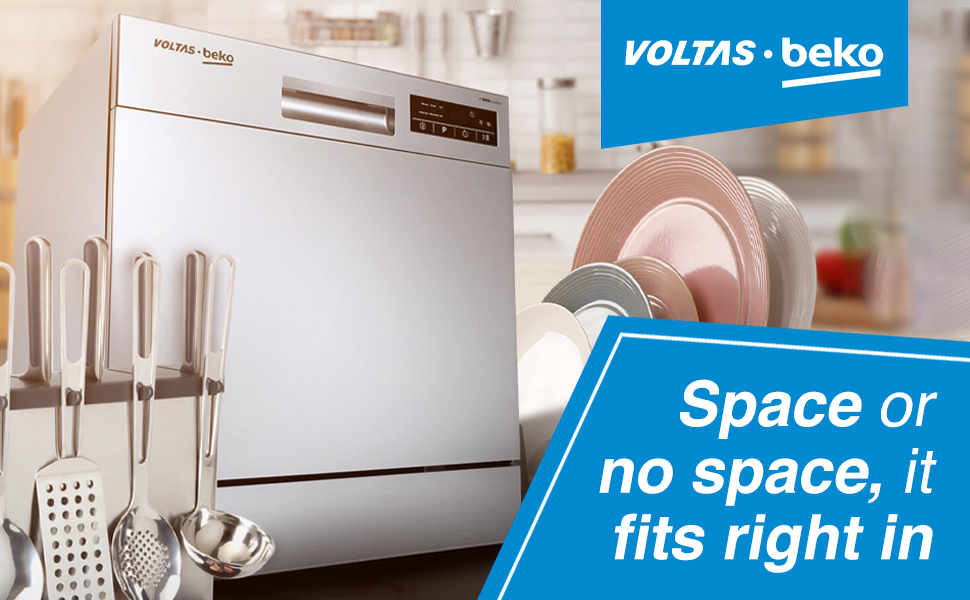 Voltas Beko 8 Place Settings Table Top Dishwasher
