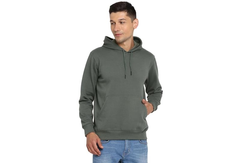 Alan Jones Clothing Men’s Solid Hooded Sweatshirt