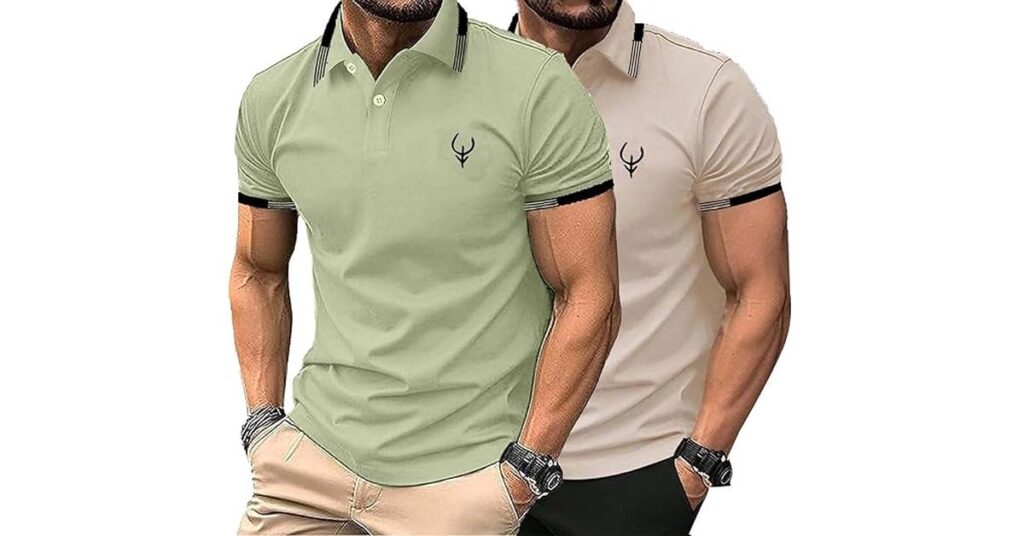Lymio Men Casual Polo T-Shirt for Men